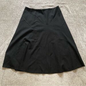 Lauren Ralph Lauren Black Wool A-Line Midi Skirt Size 8P